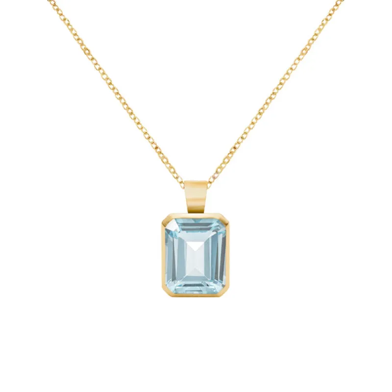 Warren Nantucket Blue Topaz Pendant in 14k Gold (December) sold by Haverhill