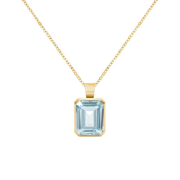 Warren Nantucket Blue Topaz Pendant in 14k Gold (December) sold by Haverhill