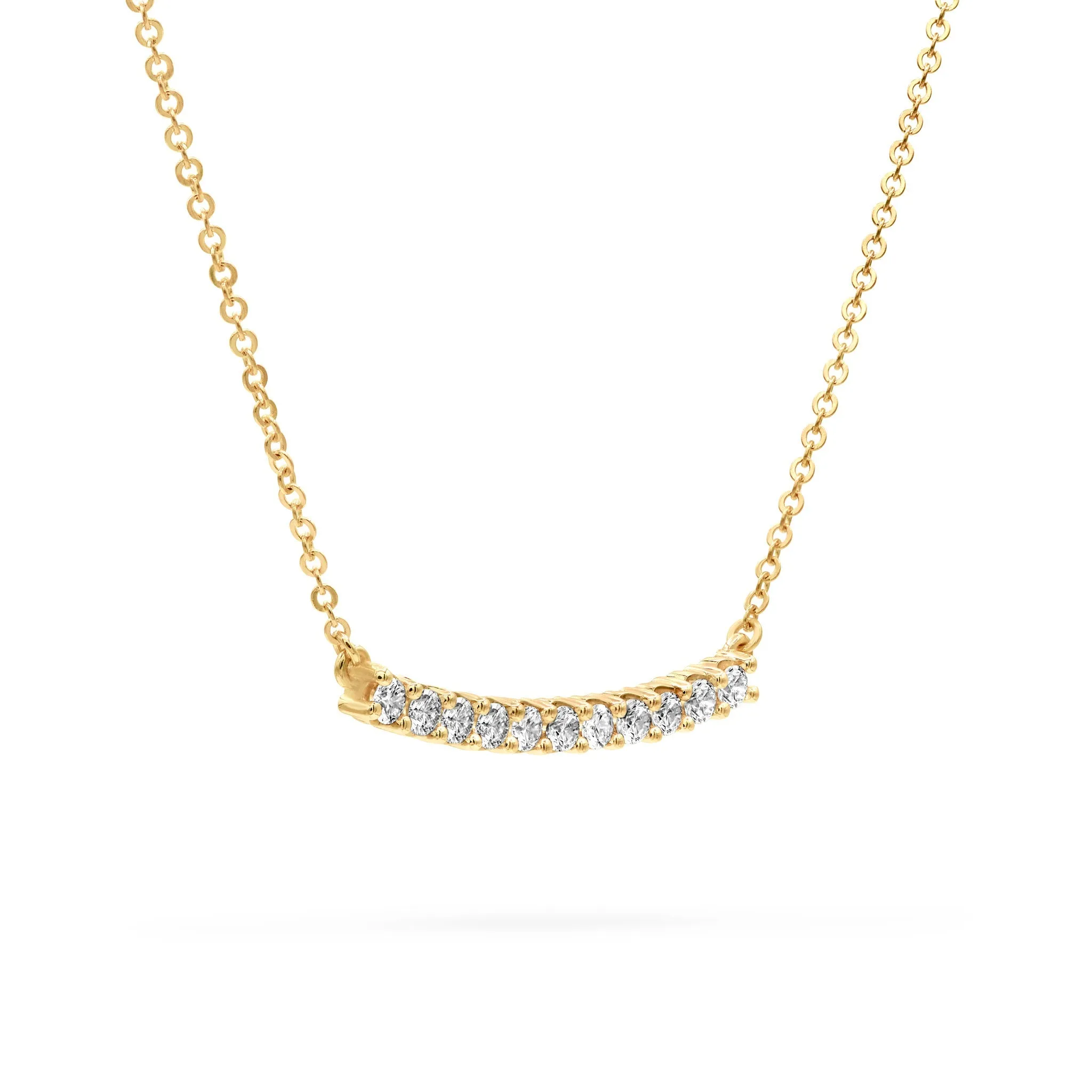 Personalized Rosecliff Bar Necklace in 14k Gold sold by Haverhill product image thumbnail 4