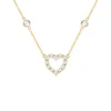 Rosecliff Small Diamond Heart & Petite 2 Birthstone Necklace sold by Haverhill