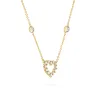 Rosecliff Small Diamond Heart & Petite 2 Birthstone Necklace sold by Haverhill