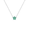 Greenwich Mini Flower Emerald & Diamond Necklace in 14k Gold (May) sold by Haverhill