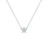 Greenwich Mini Flower Aquamarine & Diamond Necklace in 14k Gold (March) sold by Haverhill
