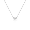 Greenwich Mini Flower Birthstone & Diamond Necklace in 14k Gold sold by Haverhill