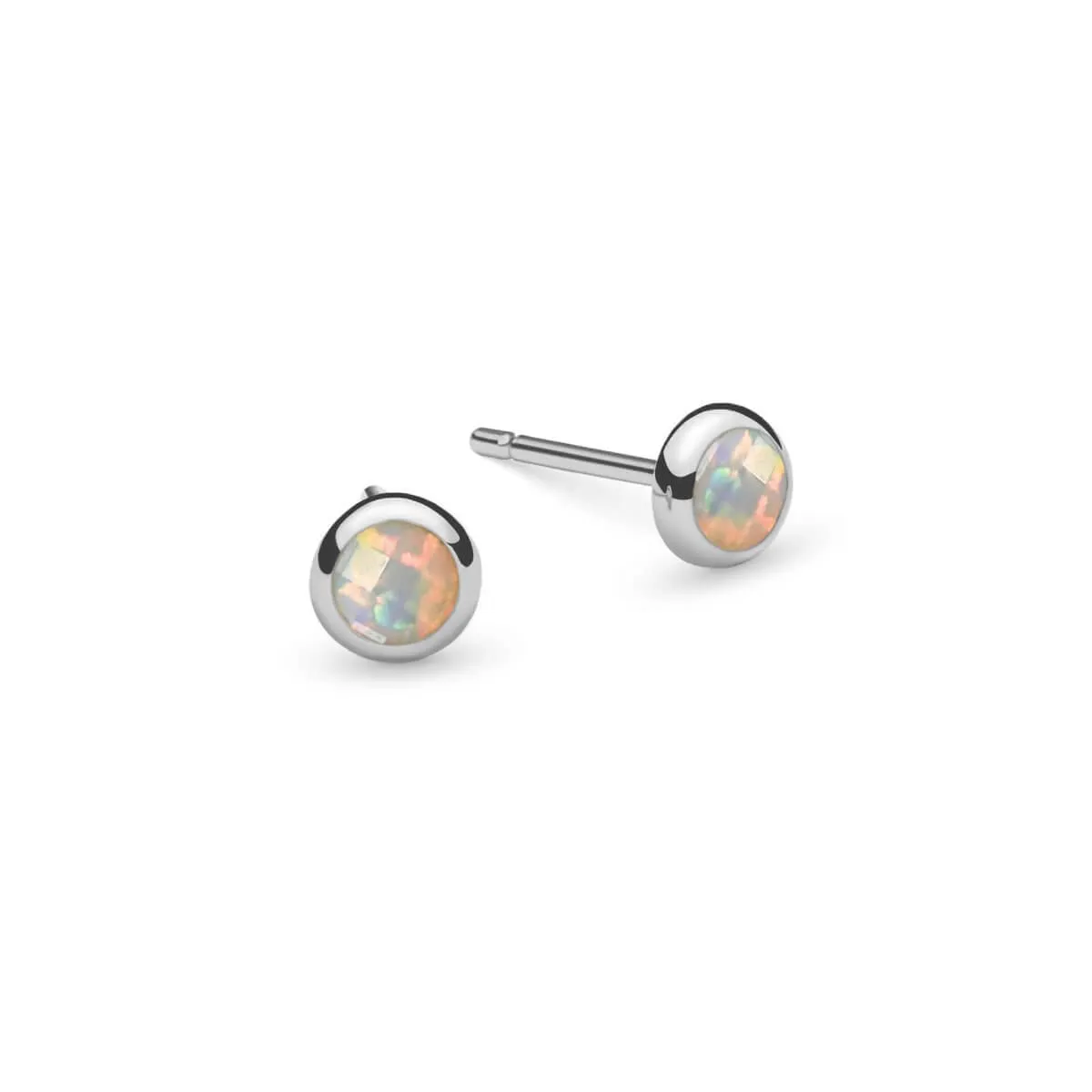 Petite Opal Stud Earrings in 14k Gold (October) sold by Haverhill product image thumbnail 5
