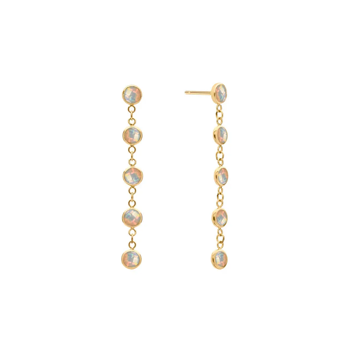 Newport Opal Earrings in 14k Gold (October) sold by Haverhill