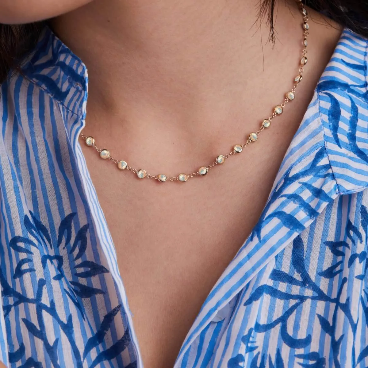 Newport Opal Necklace in 14k Gold (October) sold by Haverhill product image thumbnail 2