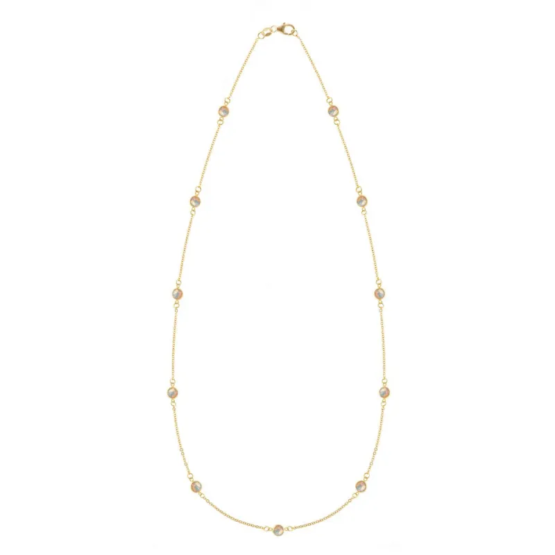Bayberry 11 Opal Necklace in 14k Gold (October) sold by Haverhill