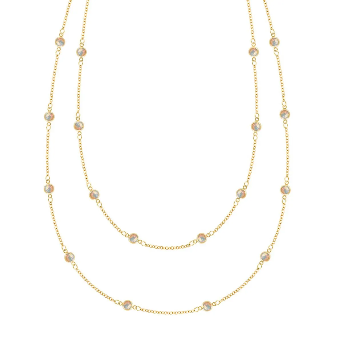 Bayberry Opal Long Necklace in 14k Gold (October) sold by Haverhill