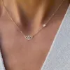 Diamond Evil Eye & Moonstone Necklace in 14k Gold (June) sold by Haverhill