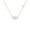 Diamond Evil Eye & Moonstone Necklace in 14k Gold (June) sold by Haverhill