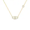 Diamond Evil Eye & Birthstone Necklace in 14k Gold sold by Haverhill