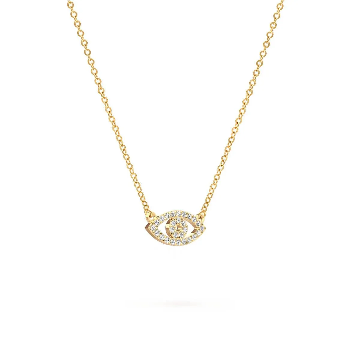 Diamond Evil Eye Necklace in 14k Gold sold by Haverhill product image thumbnail 5