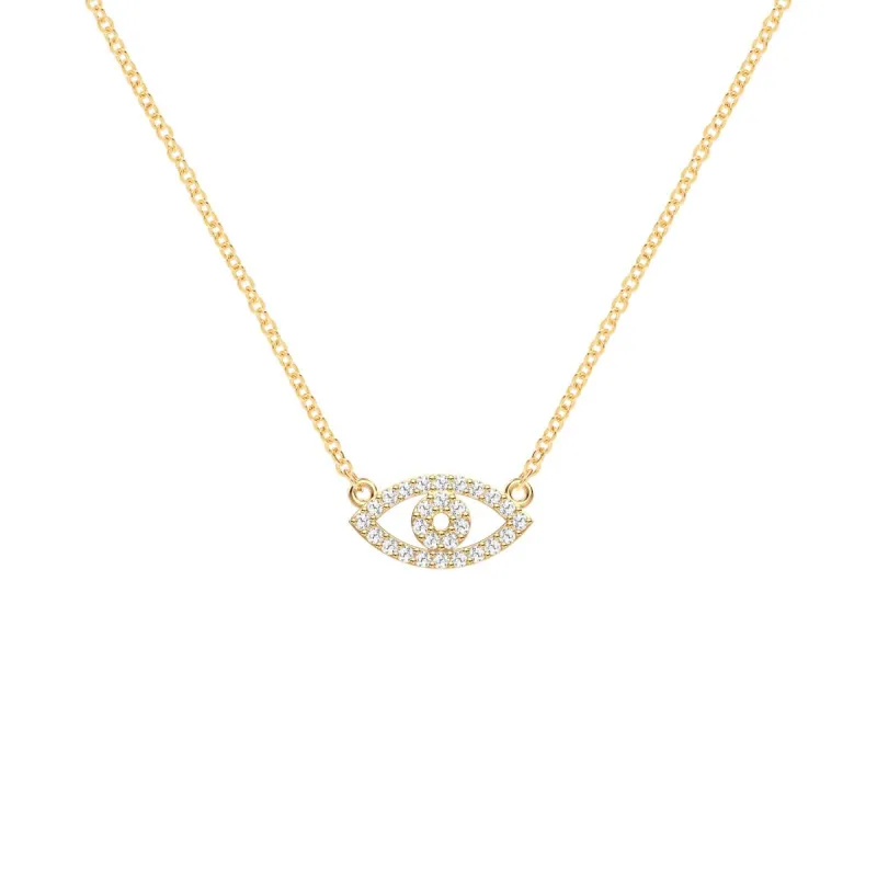 Diamond Evil Eye Necklace in 14k Gold sold by Haverhill