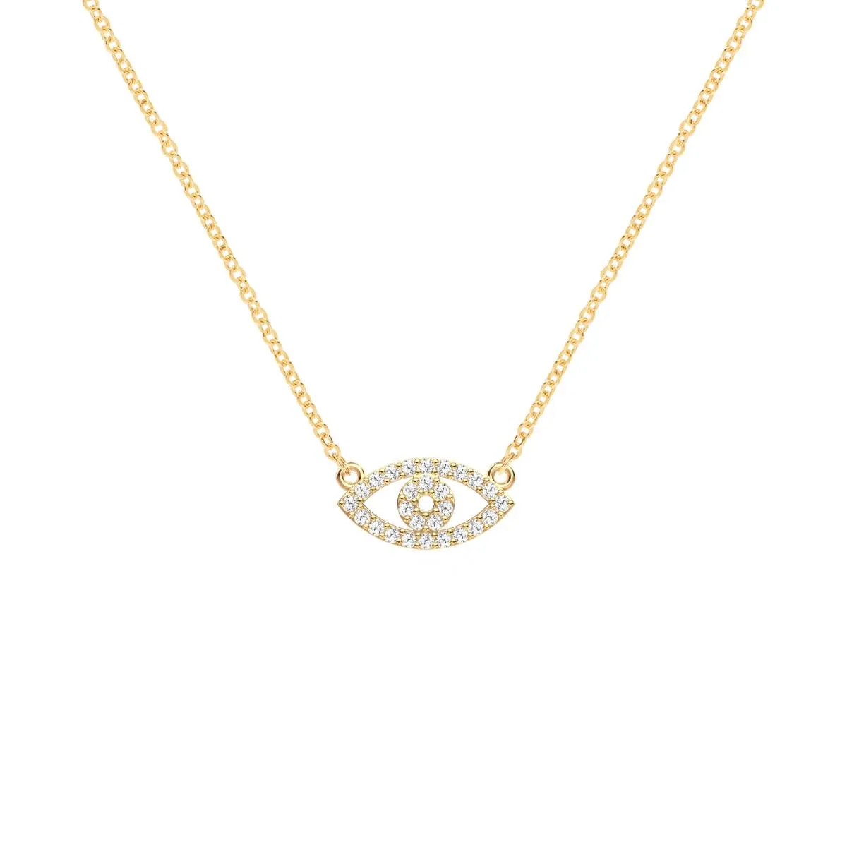 Diamond Evil Eye Necklace in 14k Gold sold by Haverhill