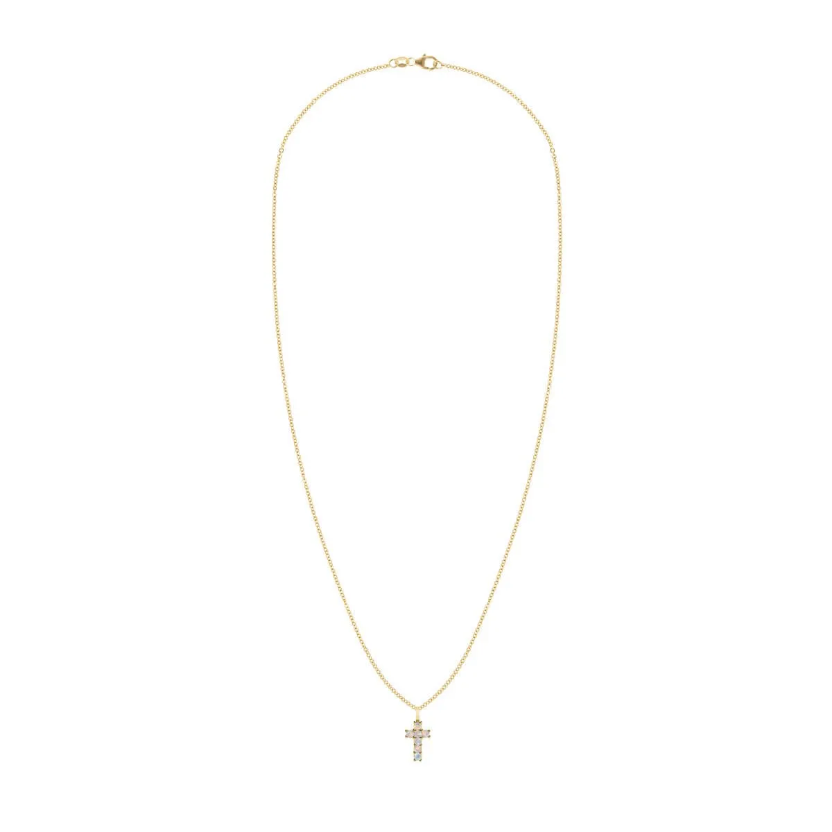 Rosecliff Small Cross Opal Pendant in 14k Gold (October) sold by Haverhill product image thumbnail 5