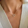 Rosecliff Small Heart Diamond & Opal Necklace in 14k Gold (October) sold by Haverhill