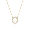 Rosecliff Circle Opal Necklace in 14k Gold (October) sold by Haverhill