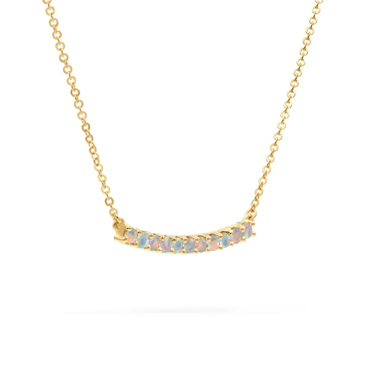 Rosecliff Opal Bar Necklace in 14k Gold (October) sold by Haverhill product image thumbnail 5