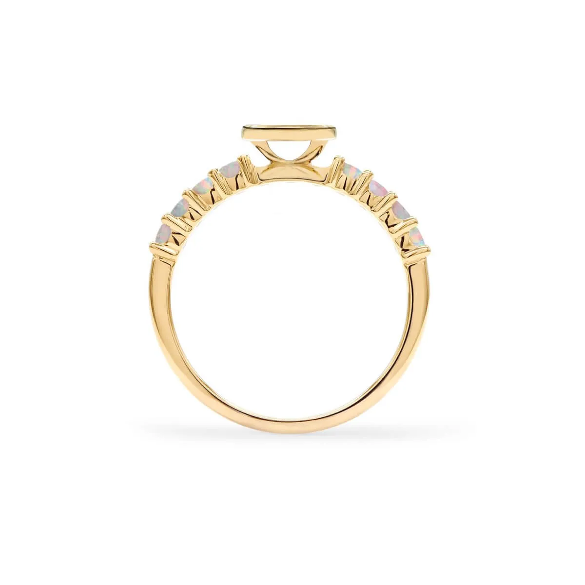 Rosecliff Letter Opal Ring in 14k Gold (October) sold by Haverhill product image thumbnail 5