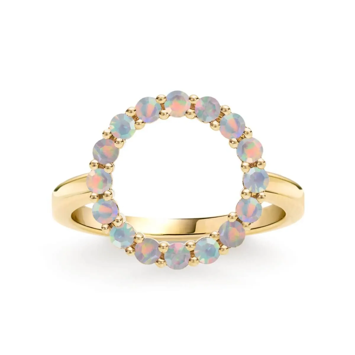 Rosecliff Circle Opal Ring in 14k Gold (October) sold by Haverhill