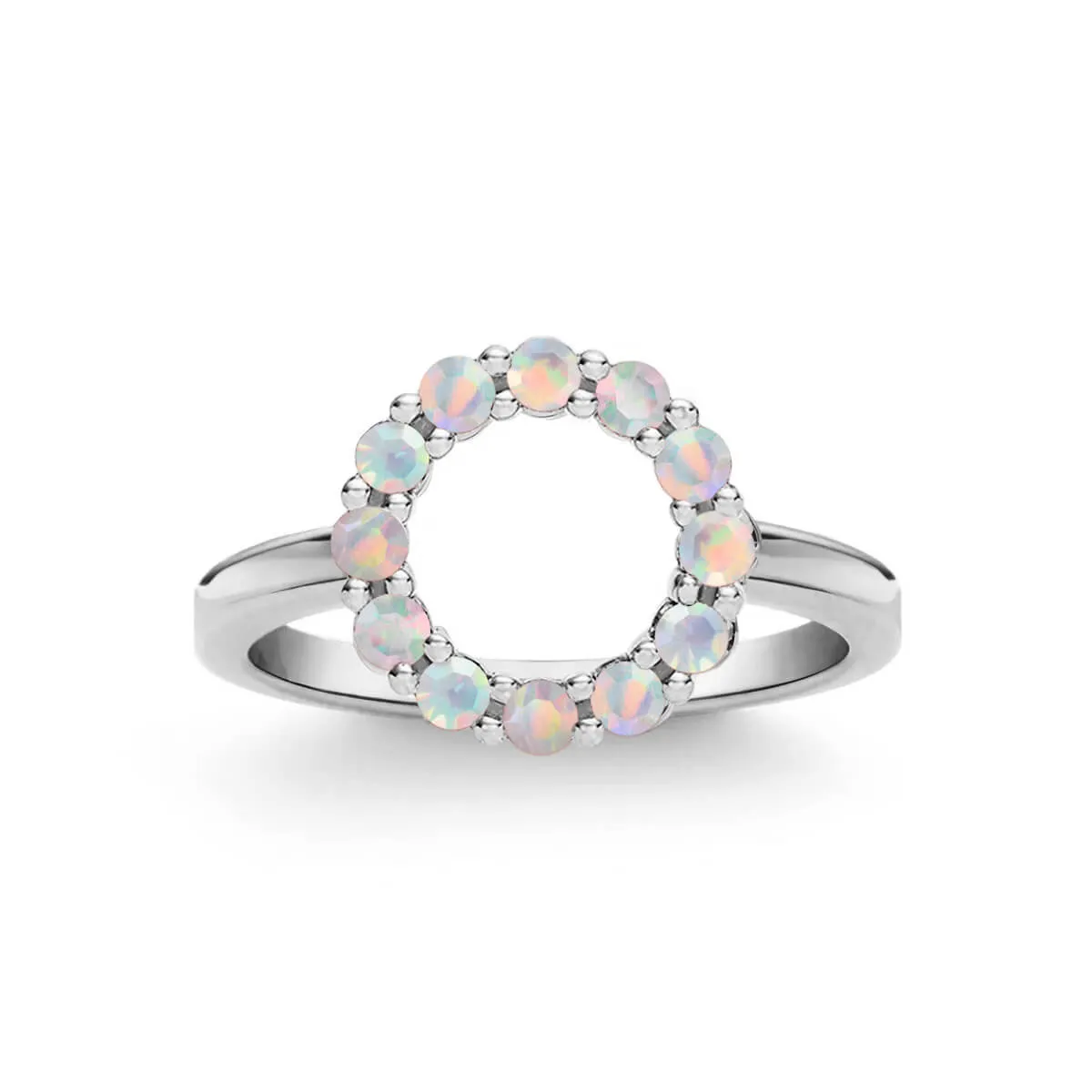 Rosecliff Small Circle Opal Ring in 14k Gold (October) sold by Haverhill product image thumbnail 5
