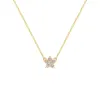 Greenwich Mini Flower Opal & Diamond Necklace in 14k Gold (October) sold by Haverhill