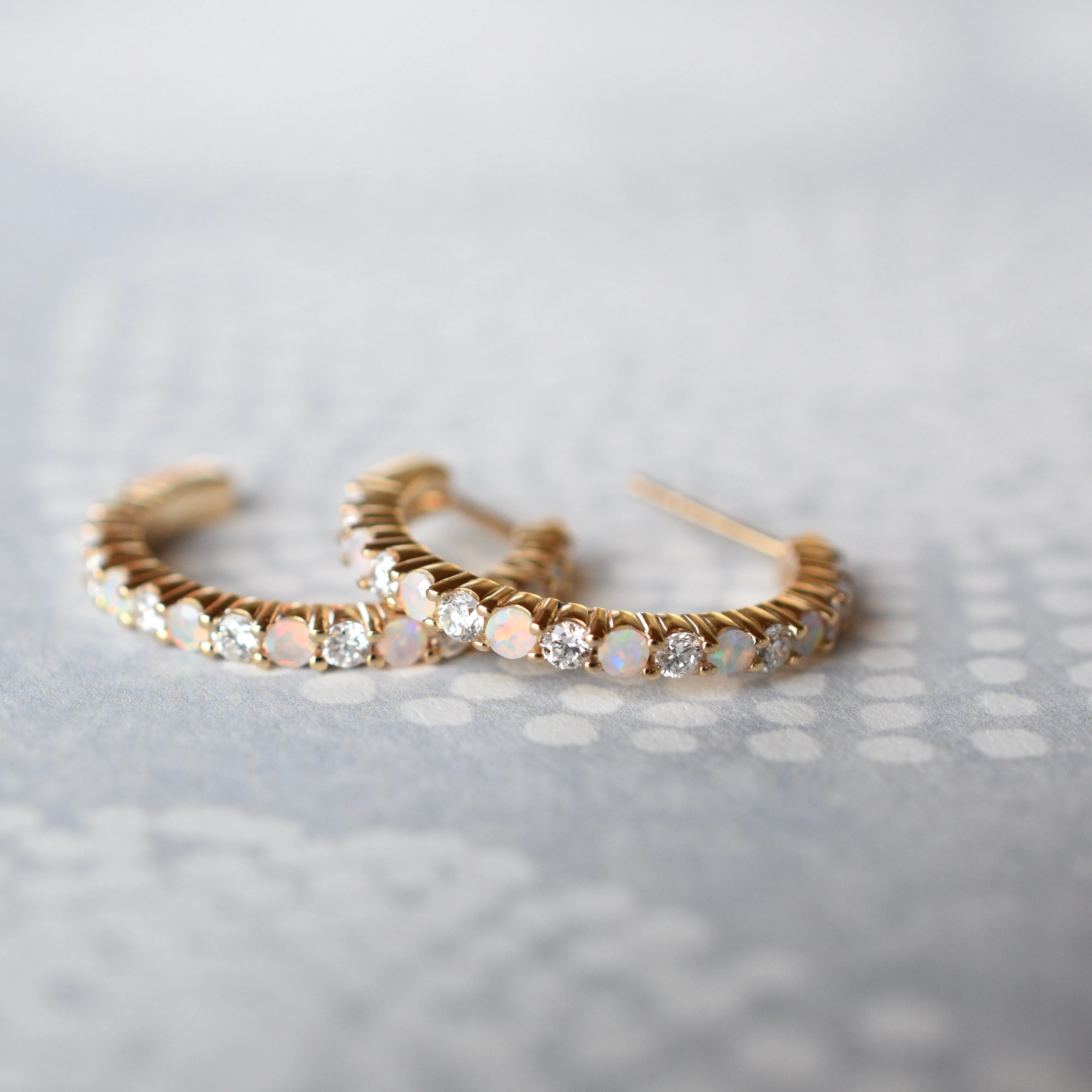 Rosecliff Birthstone Hoop Earrings in 14k Gold sold by Haverhill product image thumbnail 3