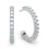 Rosecliff Aquamarine Hoop Earrings in 14k Gold (March) sold by Haverhill