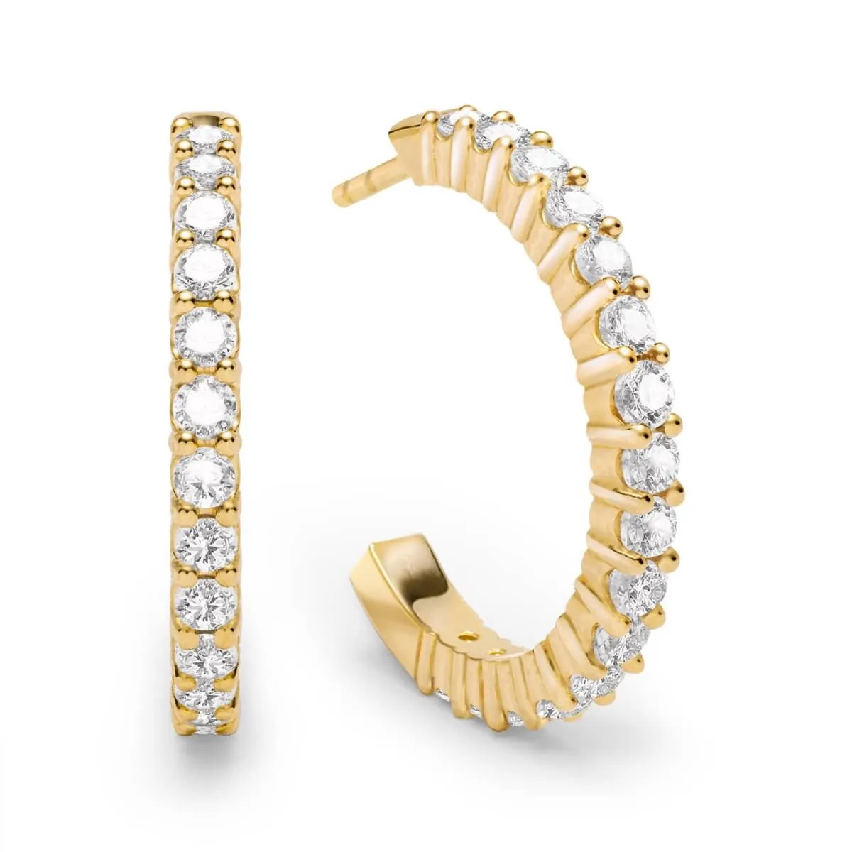 Rosecliff Diamond Hoop Earrings in 14k Gold (April) sold by Haverhill