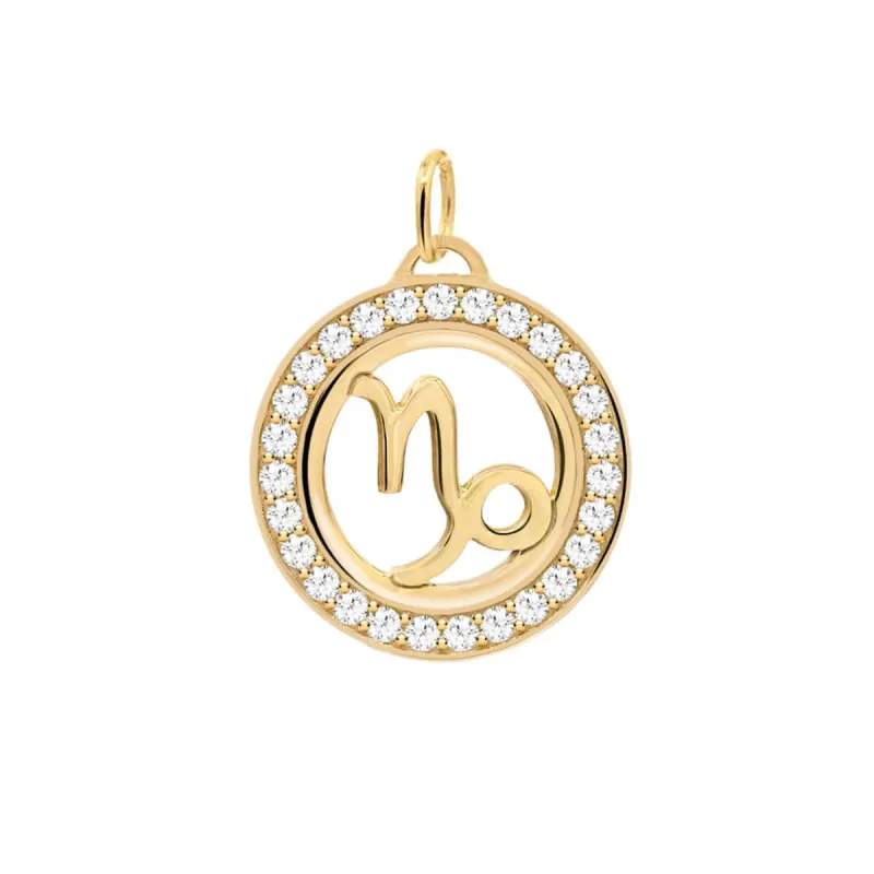 Capricorn & Birthstone Pendant in 14k Gold sold by Haverhill