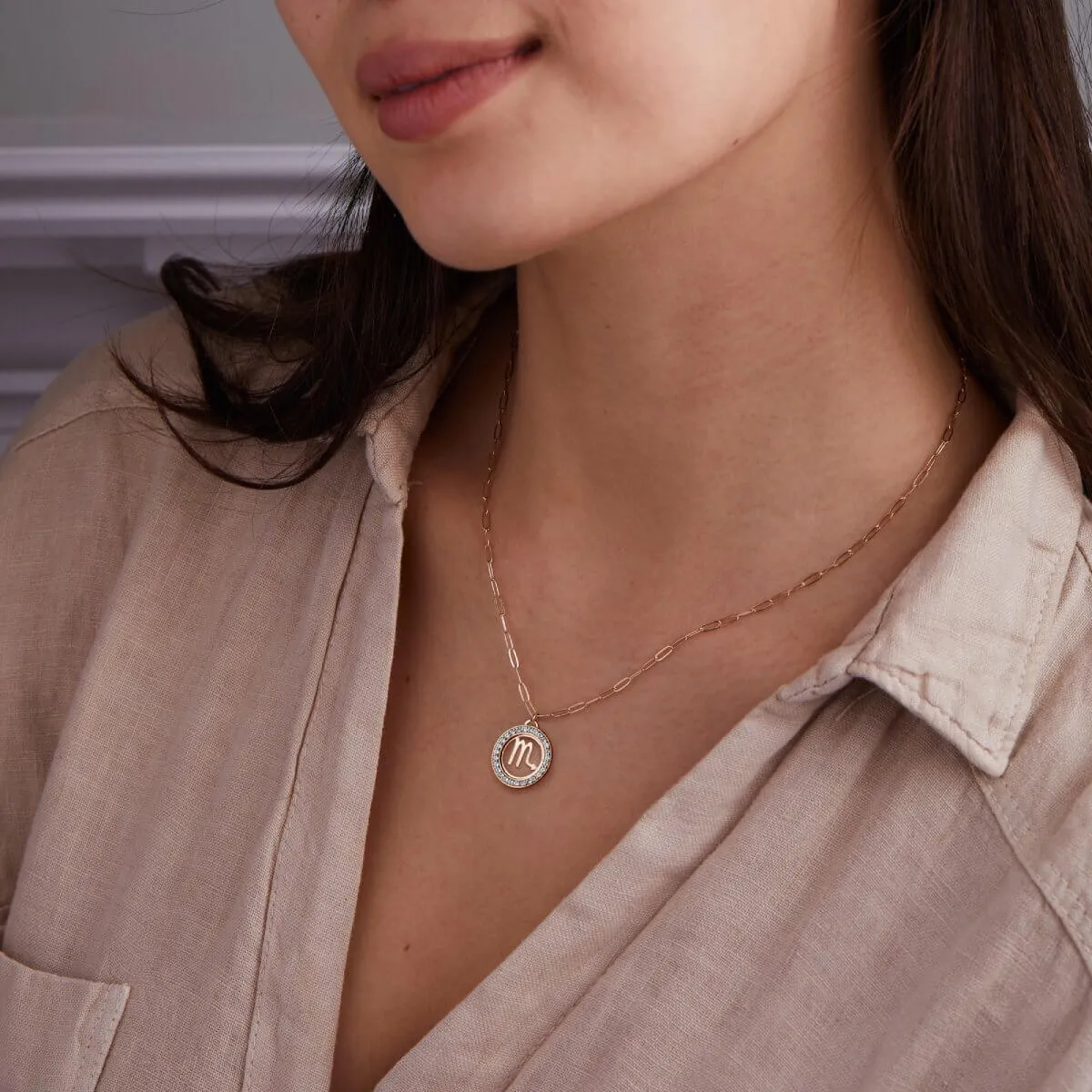 Scorpio & Birthstone Pendant in 14k Gold sold by Haverhill product image thumbnail 2