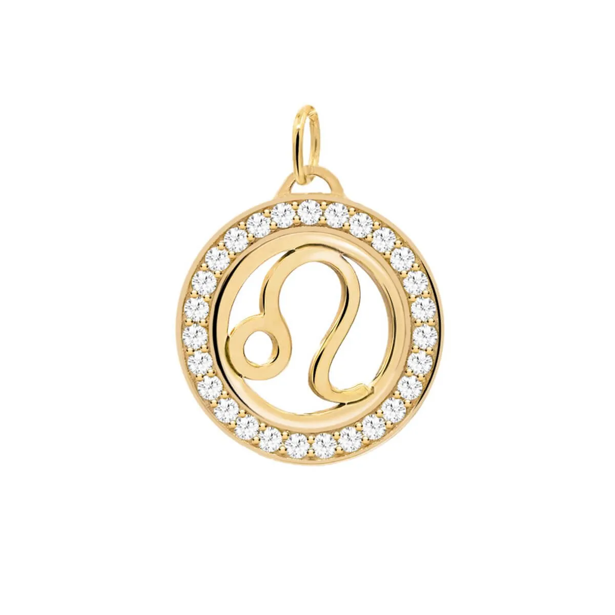 Leo & Birthstone Pendant in 14k Gold sold by Haverhill