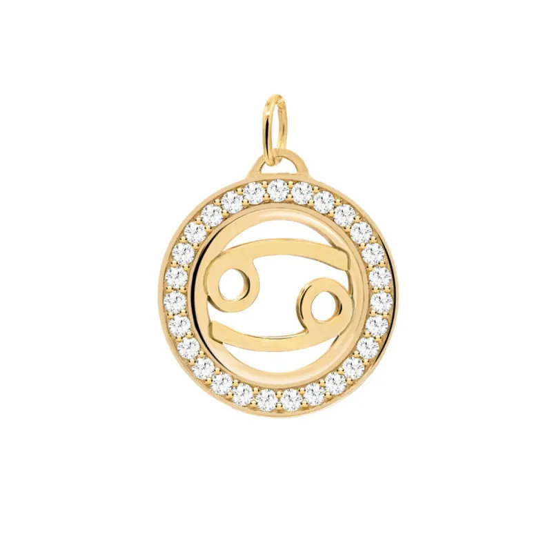 Cancer & Birthstone Pendant in 14k Gold sold by Haverhill