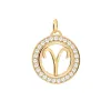 Aries & Birthstone Pendant in 14k Gold sold by Haverhill