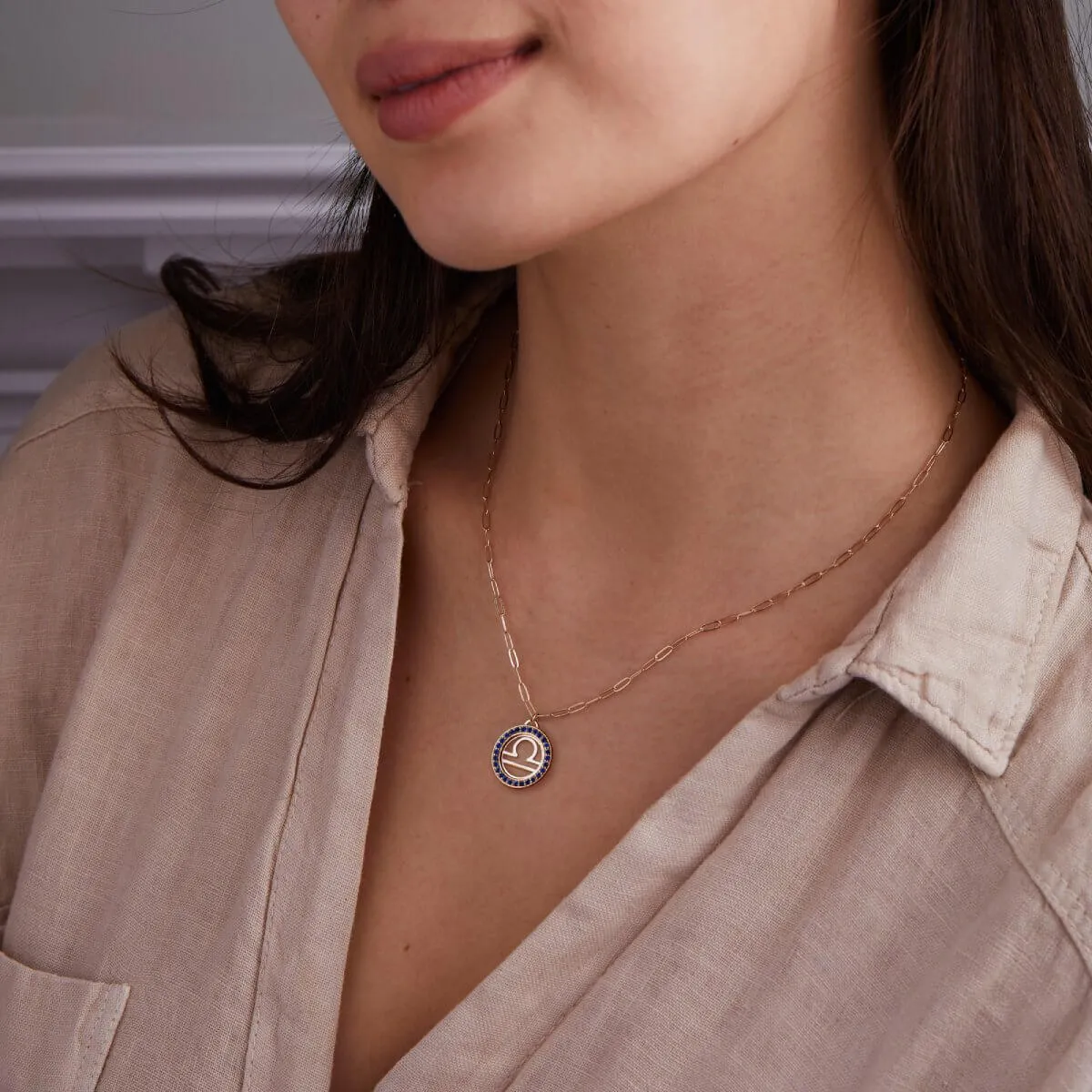 Zodiac & Birthstone Pendant in 14k Gold sold by Haverhill product image thumbnail 2