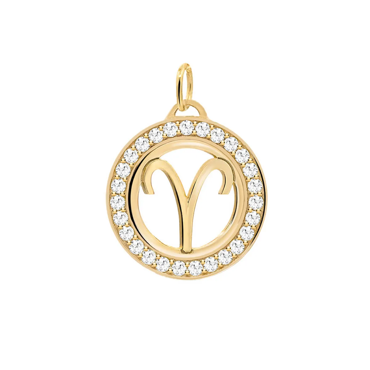 Zodiac & Birthstone Pendant in 14k Gold sold by Haverhill
