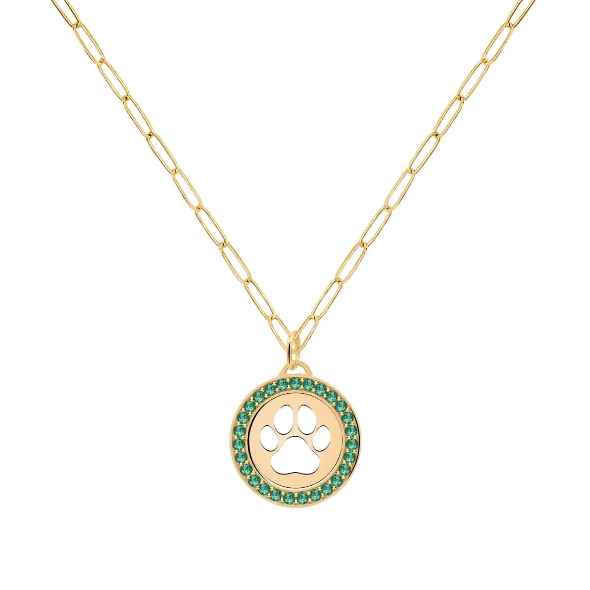 Paw & Emerald Pendant in 14k Gold (May) sold by Haverhill product image thumbnail 5