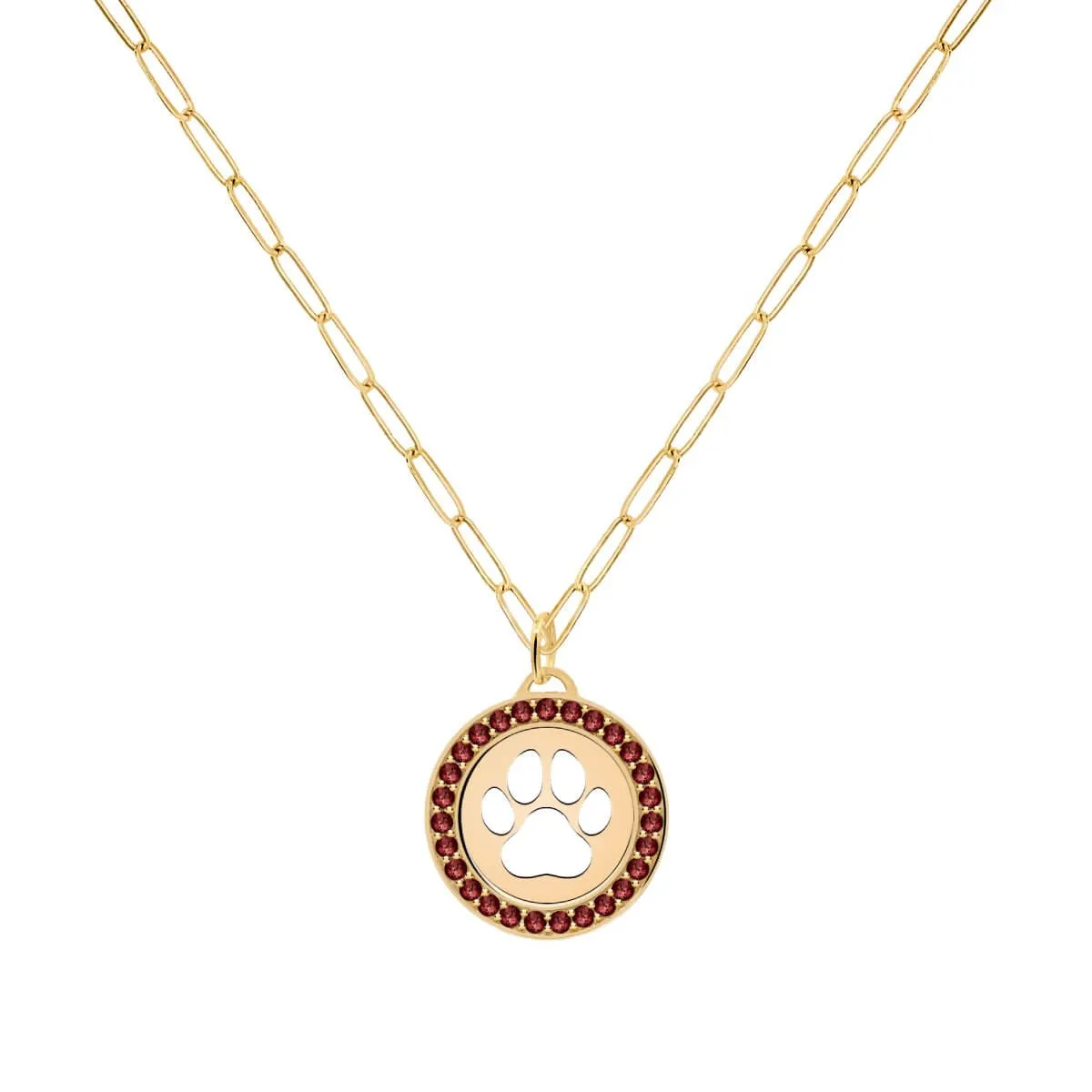 Paw & Garnet Pendant in 14k Gold (January) sold by Haverhill product image thumbnail 5