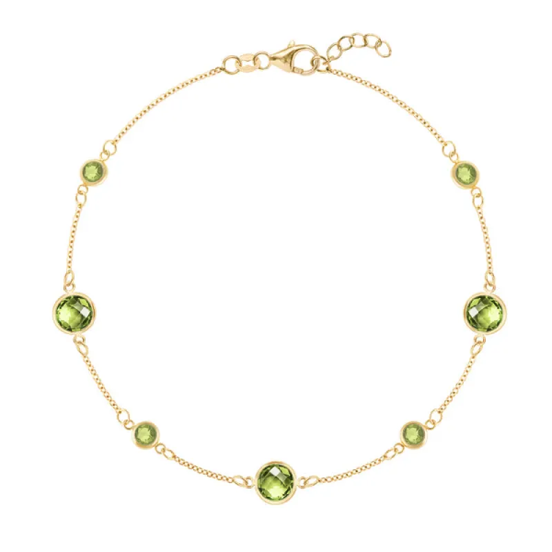 Personalized Bayberry Grand & Classic 7 Stone Bracelet in 14k Gold sold by Haverhill
