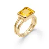 SAMPLE SALE Warren Horizontal Citrine Ring in 14k Gold (November) Size 5 sold by Haverhill