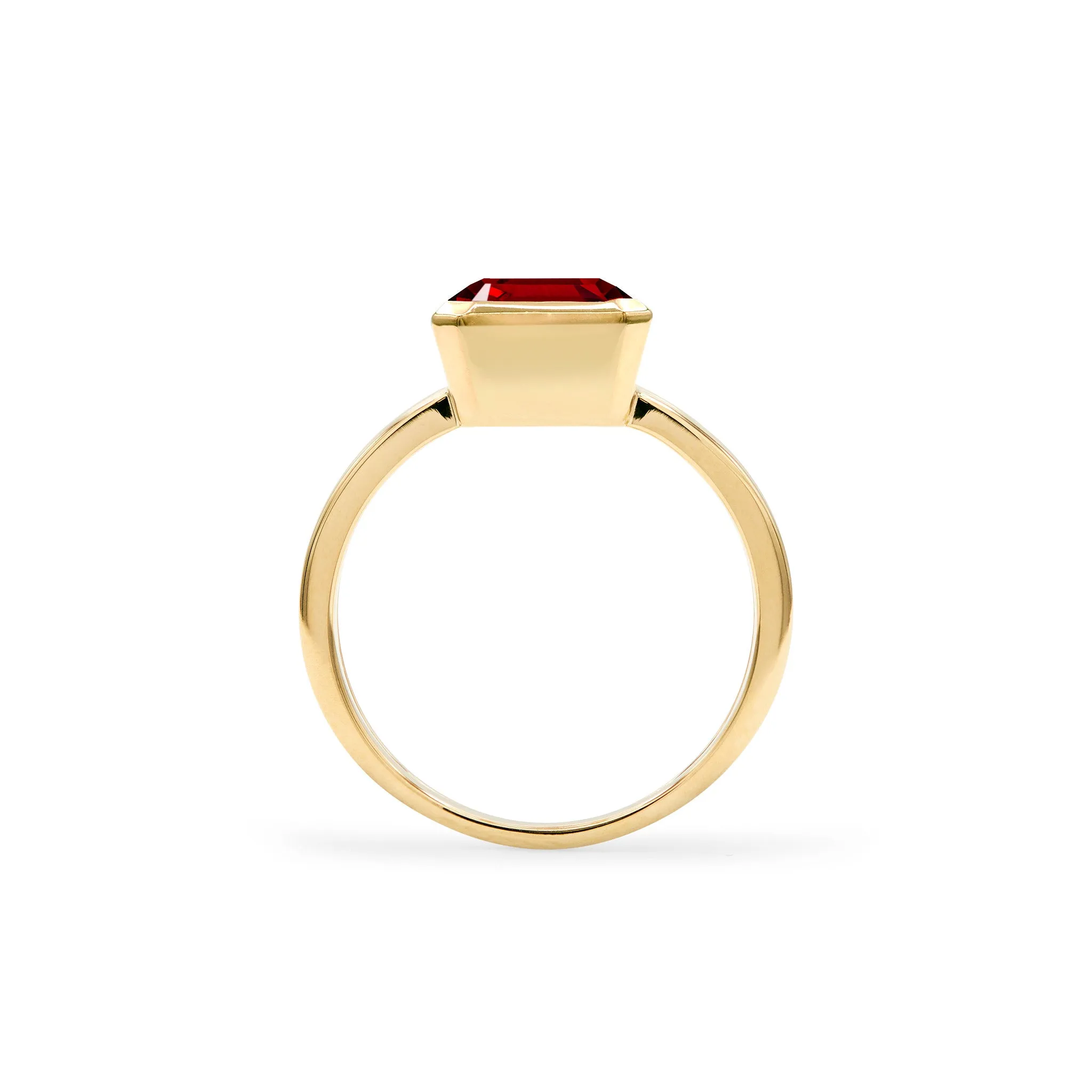 SAMPLE SALE Warren Vertical Garnet Ring in 14k Gold (January) Size 7 sold by Haverhill product image thumbnail 5