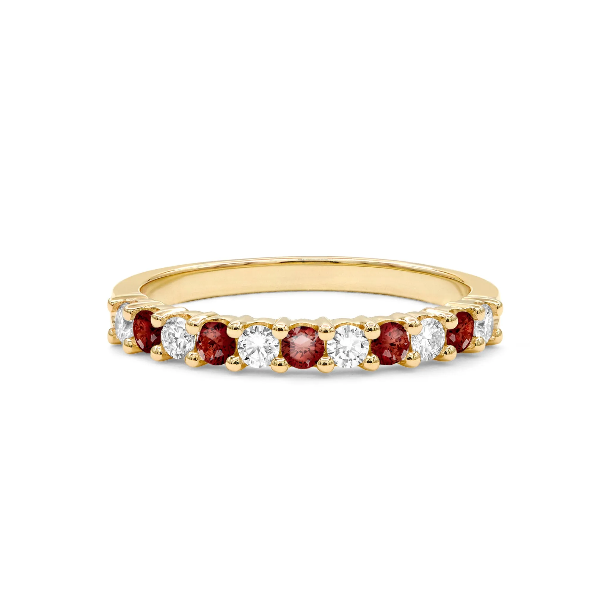 SAMPLE SALE Rosecliff Diamond & Garnet Stackable Ring in 14k Gold (January) Size 6 sold by Haverhill product image thumbnail 5