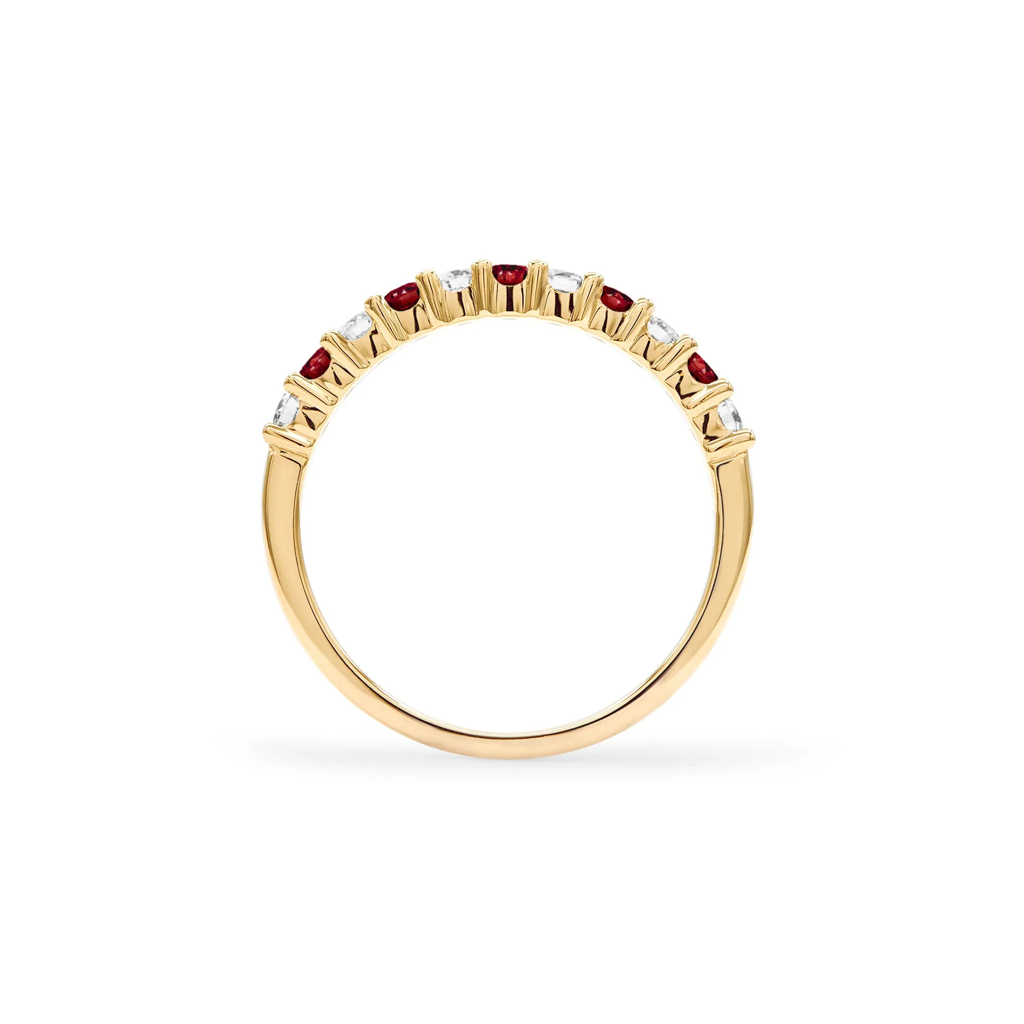 SAMPLE SALE Rosecliff Diamond & Garnet Stackable Ring in 14k Gold (January) Size 6 sold by Haverhill product image thumbnail 4