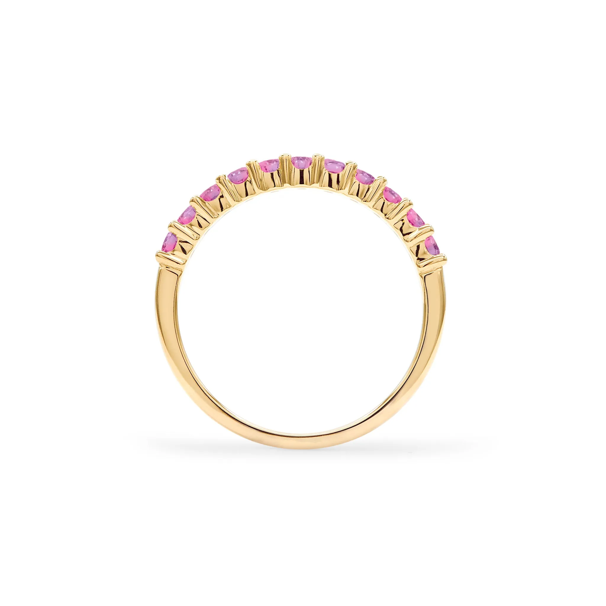 SAMPLE SALE Rosecliff Pink Sapphire Stackable Ring in 14k Gold (October) Size 6.5 sold by Haverhill product image thumbnail 4