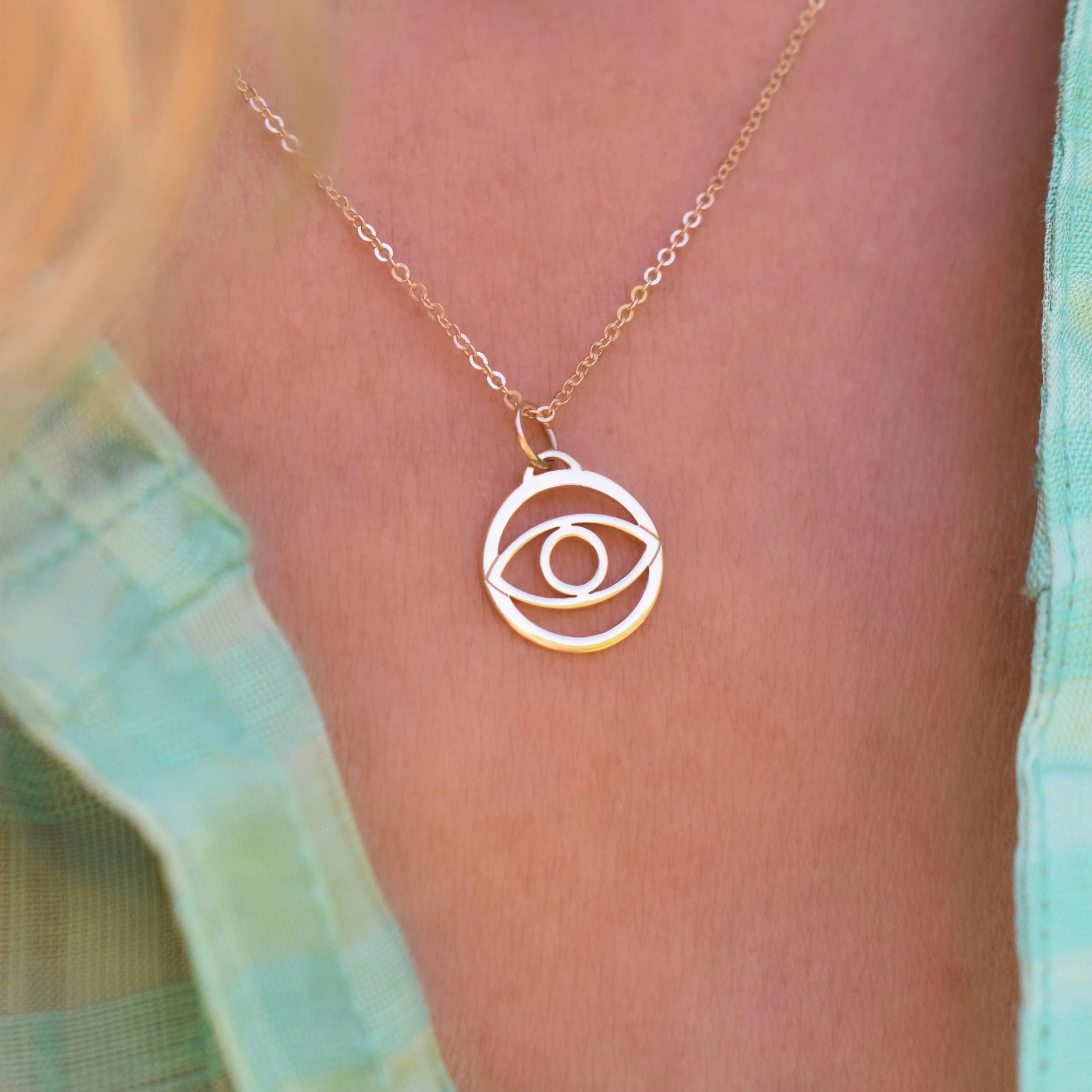 SAMPLE SALE Evil Eye Pendant in 14k Gold sold by Haverhill product image thumbnail 3
