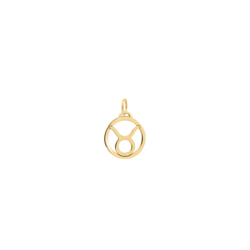 SAMPLE SALE Flat Taurus Pendant in 14k Gold sold by Haverhill