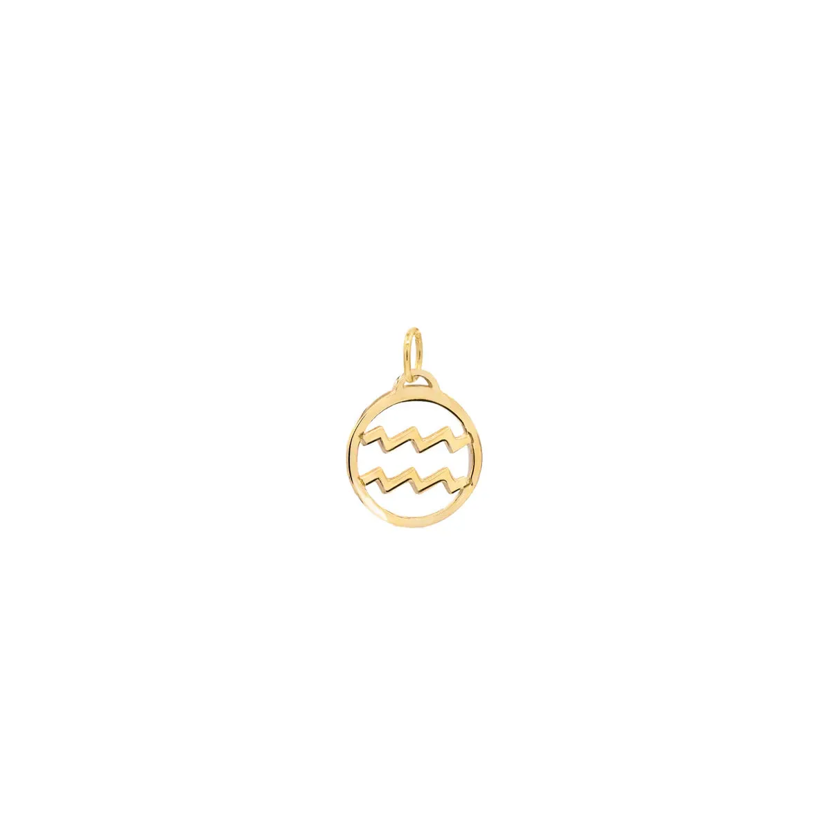 SAMPLE SALE Flat Aquarius Pendant in 14k Gold sold by Haverhill