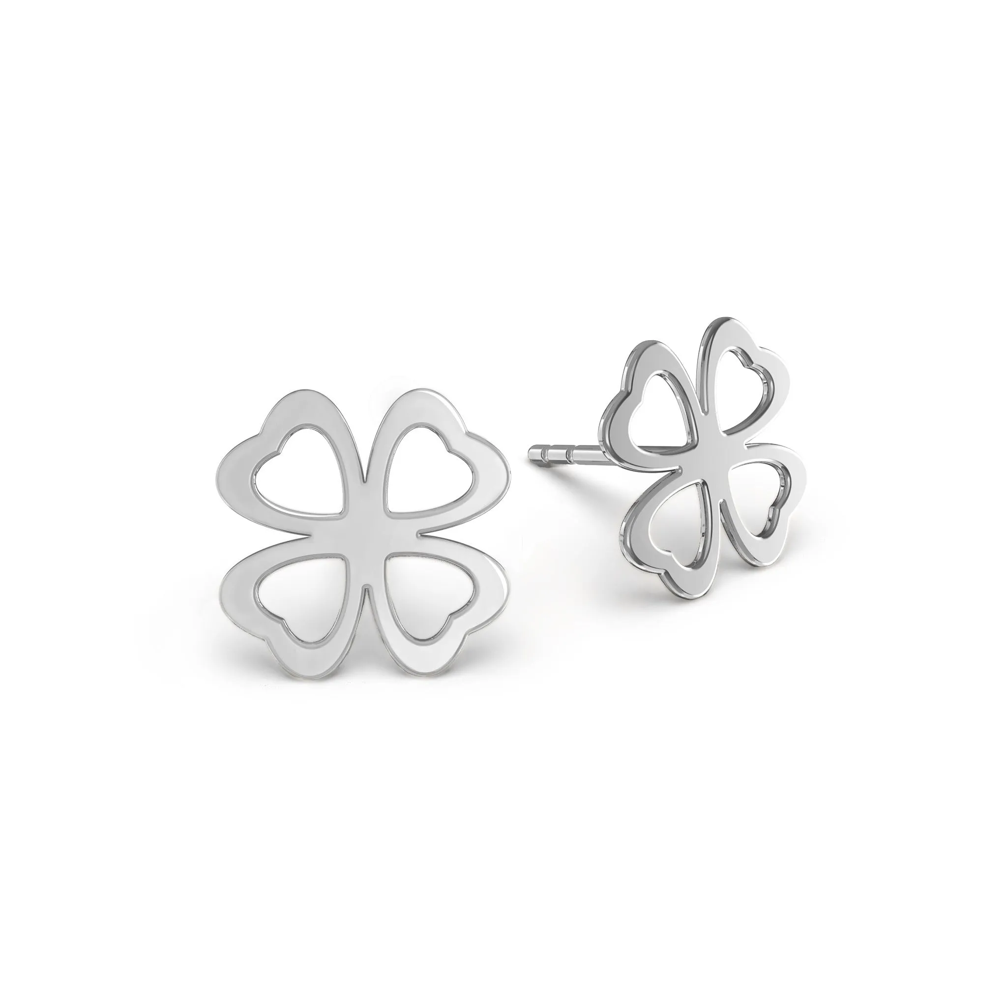 SAMPLE SALE Clover Stud Earrings in 14k Gold sold by Haverhill product image thumbnail 5