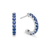 SAMPLE SALE Rosecliff Sapphire Huggie Hoop Earrings in 14k Gold (September) sold by Haverhill